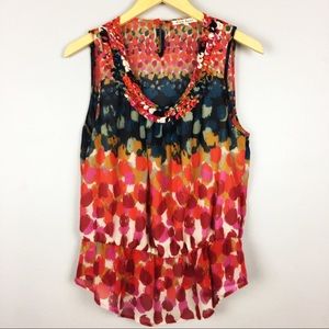 BLACK RAINN Tops Multi Color size L    A17